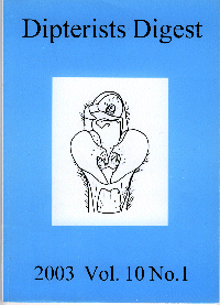 Cover of Dipterists Digest second series, vol 10, part 1, 2003,  edited by Peter J. Chandler.