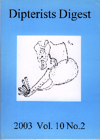 Cover of Dipterists Digest second series, vol 10, part 2, 2003,  edited by Peter J. Chandler.