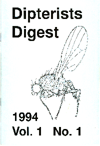 Cover of Dipterists Digest second series, vol 1, part 1, 1994,  edited by Graham E. Rotheray.