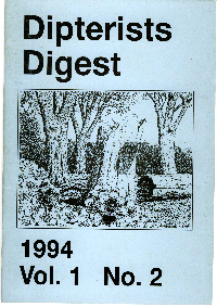 Cover of Dipterists Digest second series, vol 1, part 2, 1994,  edited by Graham E. Rotheray.