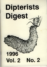 Cover of Dipterists Digest second series, vol 2, part 2, 1996,  edited by Graham E. Rotheray & Andy Whittington.